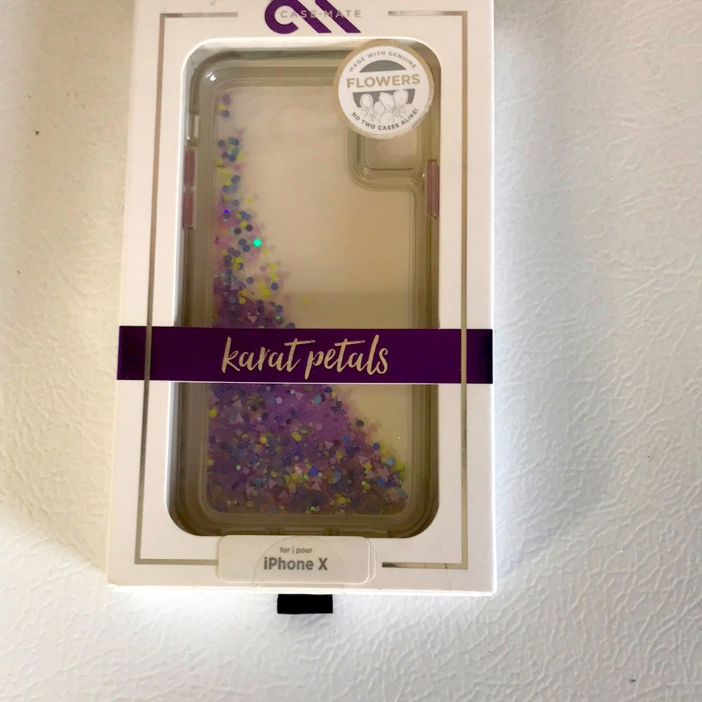 Karat Petals iPhone Case For iPhone 10. New In Box. Purple Plus Other Colors.